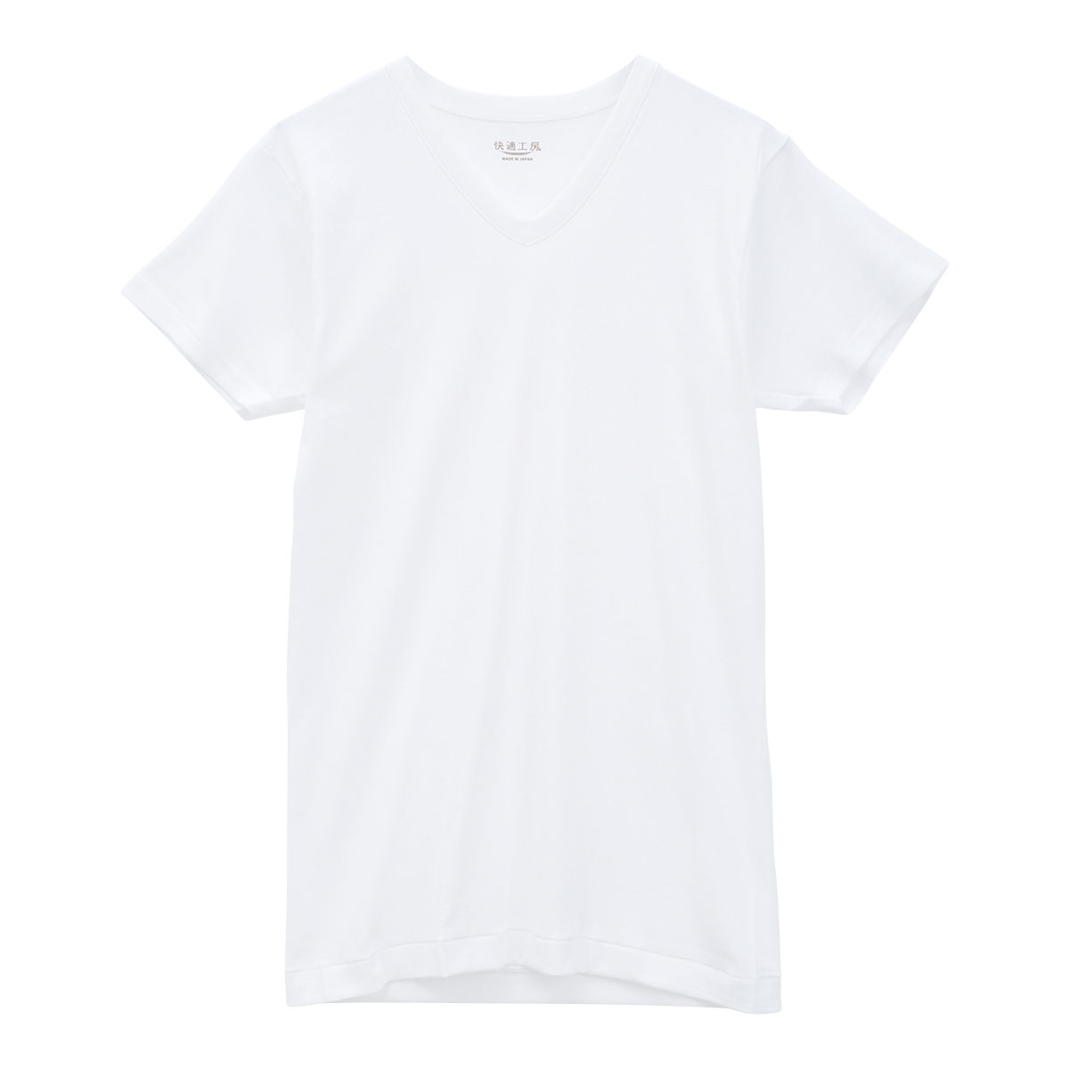 グンゼ GUNZE 快適工房 半袖 V首 Tシャツ メンズ インナー 綿100％ Vネック 日本製 抗菌防臭(WH-ホワイト-S)