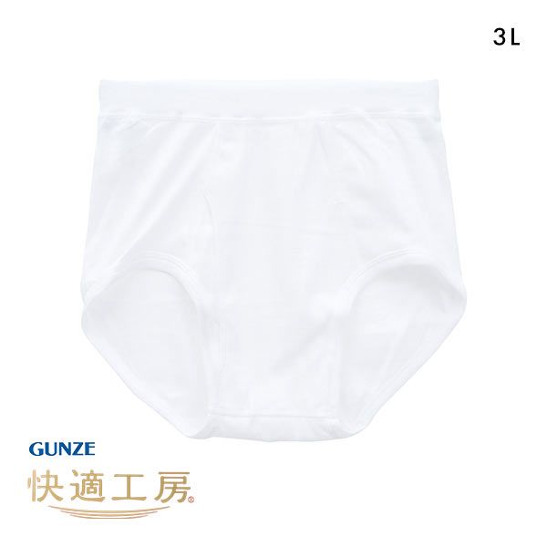 グンゼ GUNZE 快適工房 スパンブリーフ メンズ 前あき 3L 綿100％ 抗菌防臭 日本製