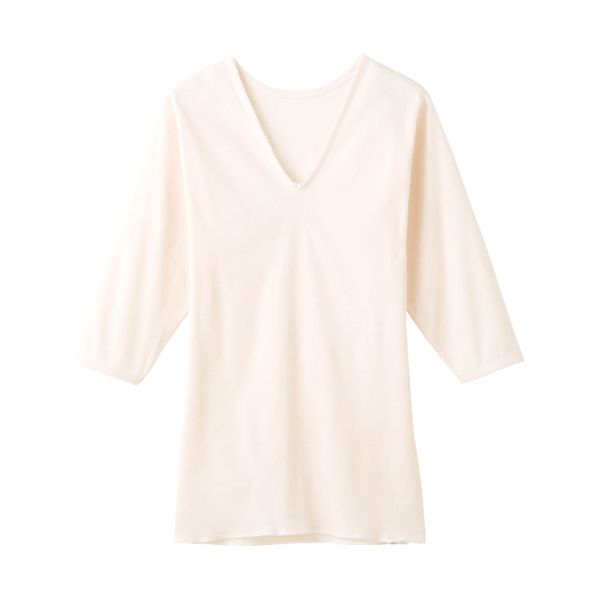 グンゼ GUNZE 快適工房 Vネック 七分袖 スリーマー レディース インナー シャツ 大きいサイズ