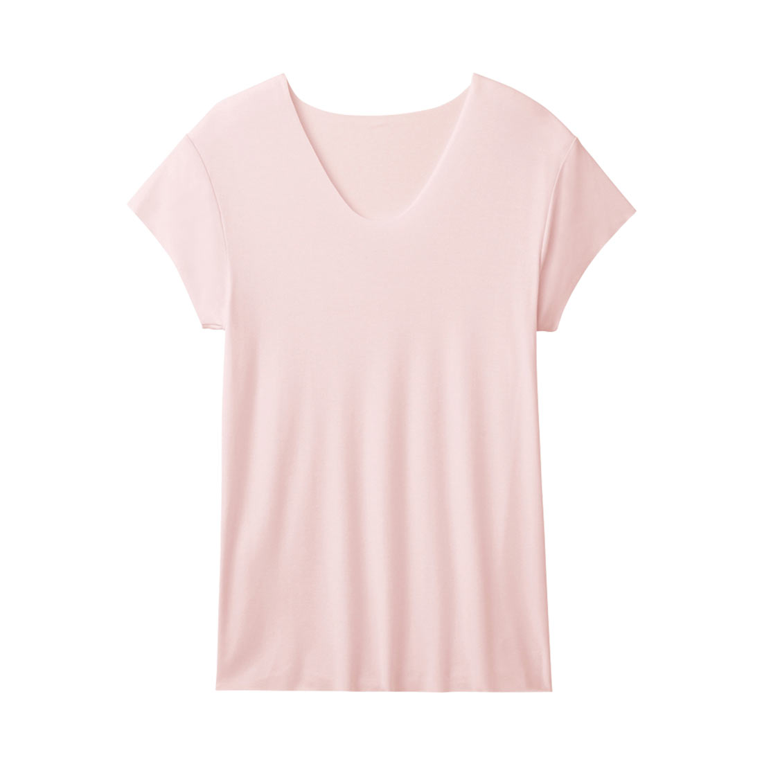 グンゼ GUNZE アドバンスレーベル ADVANCE LABEL Uネック 半袖 シャツ メンズ カットオフ 持続消臭(SMP-スモーキーピンク-S)