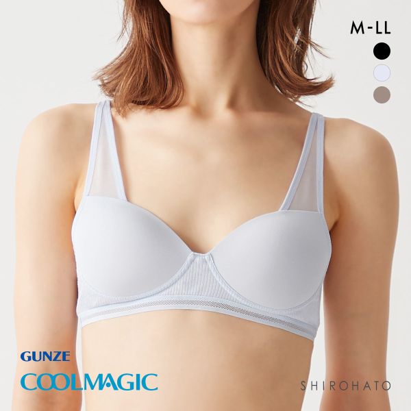 グンゼ GUNZE クールマジック COOLMAGIC ノンワイヤーブラ ハーフトップ 単品
