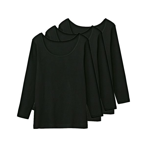 グンゼ GUNZE キテミル kitemiru 長袖 シャツ インナー 3点セット レディース 8分袖 綿100％ 柔らかコットン