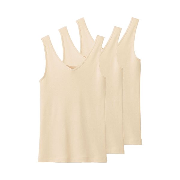 グンゼ GUNZE キテミル kitemiru 綿100％ 柔らかコットン タンクトップ 3点セット