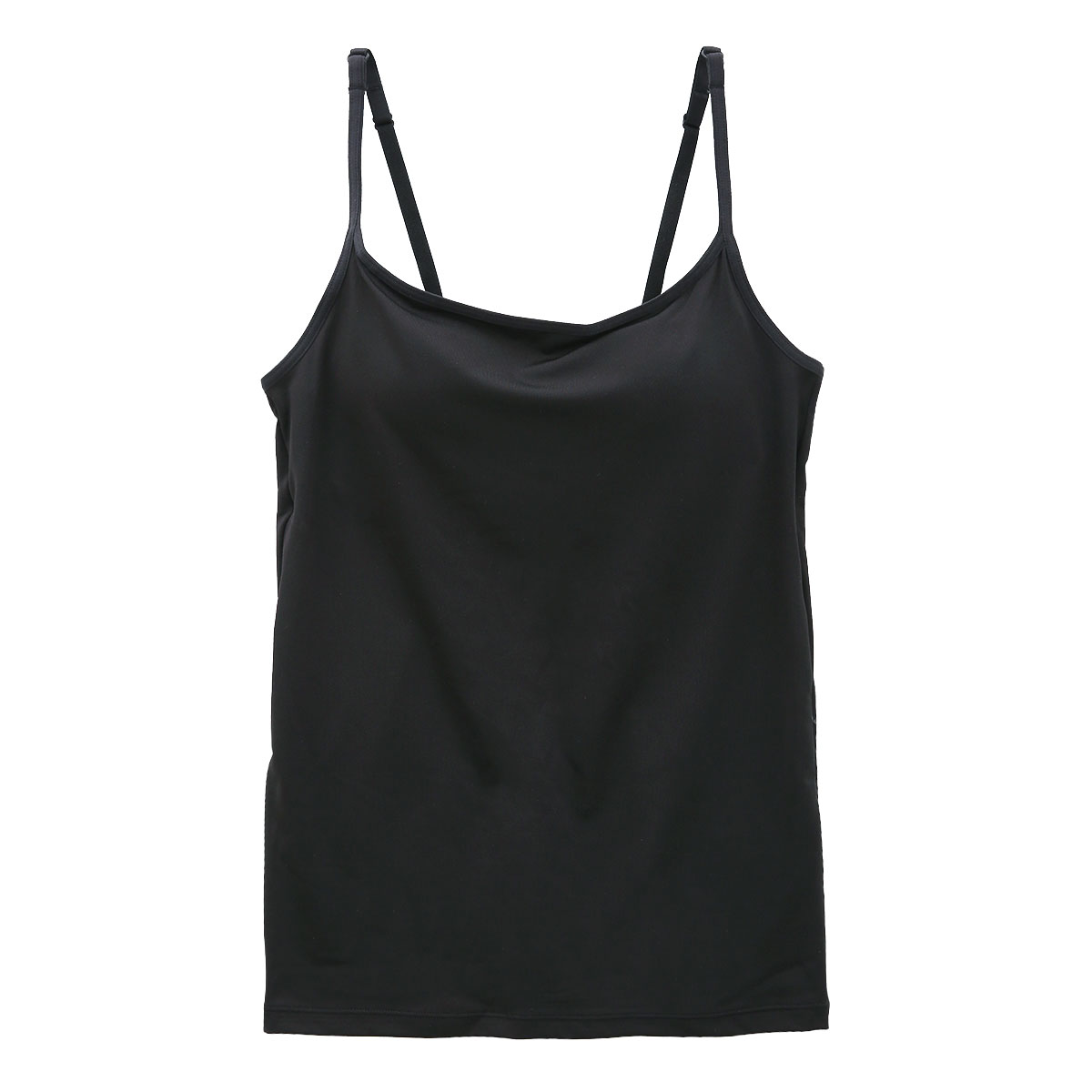 グンゼ GUNZE キテミル kitemiru キャミソール カップ付き ブラいらず インナー 速乾DRY ブラキャミ ブラトップ(BK-ブラック-M)