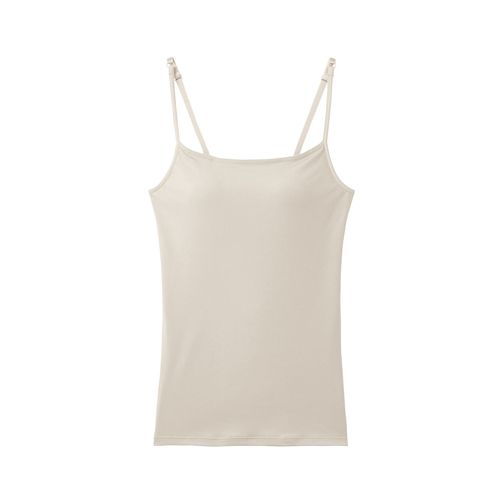 グンゼ GUNZE キテミル kitemiru キャミソール カップ付き ブラいらず インナー 速乾DRY ブラキャミ ブラトップ(GG-グレージュ-M)