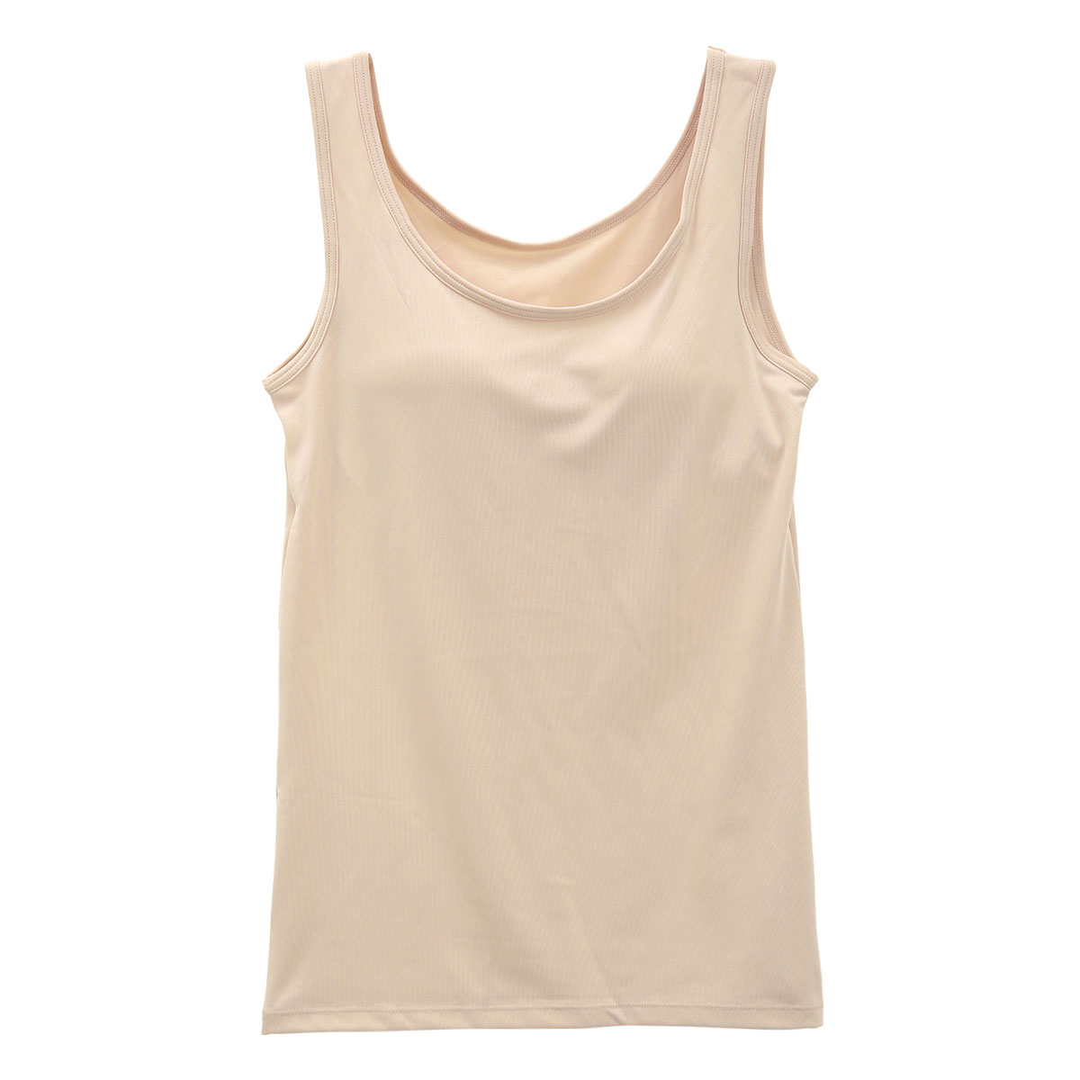 グンゼ GUNZE キテミル kitemiru タンクトップ カップ付き ブラいらず インナー 速乾DRY ブラトップ(BE-ベージュ-M)