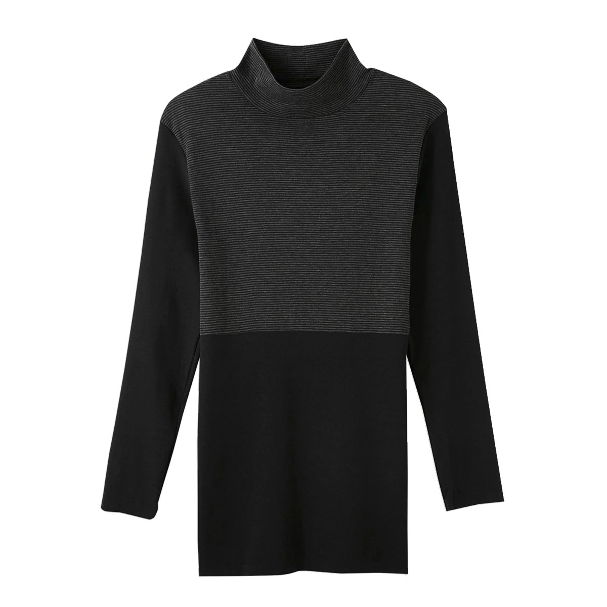 グンゼ GUNZE ホットマジック HOTMAGIC 8分袖 長袖 インナー ハイネック 保温 発熱 シームレス 薄手 あったか(BK-ブラック-M)