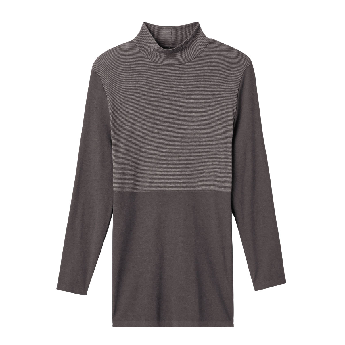 グンゼ GUNZE ホットマジック HOTMAGIC 8分袖 長袖 インナー ハイネック 保温 発熱 シームレス 薄手 あったか(CGY-チャコールグレー-M)