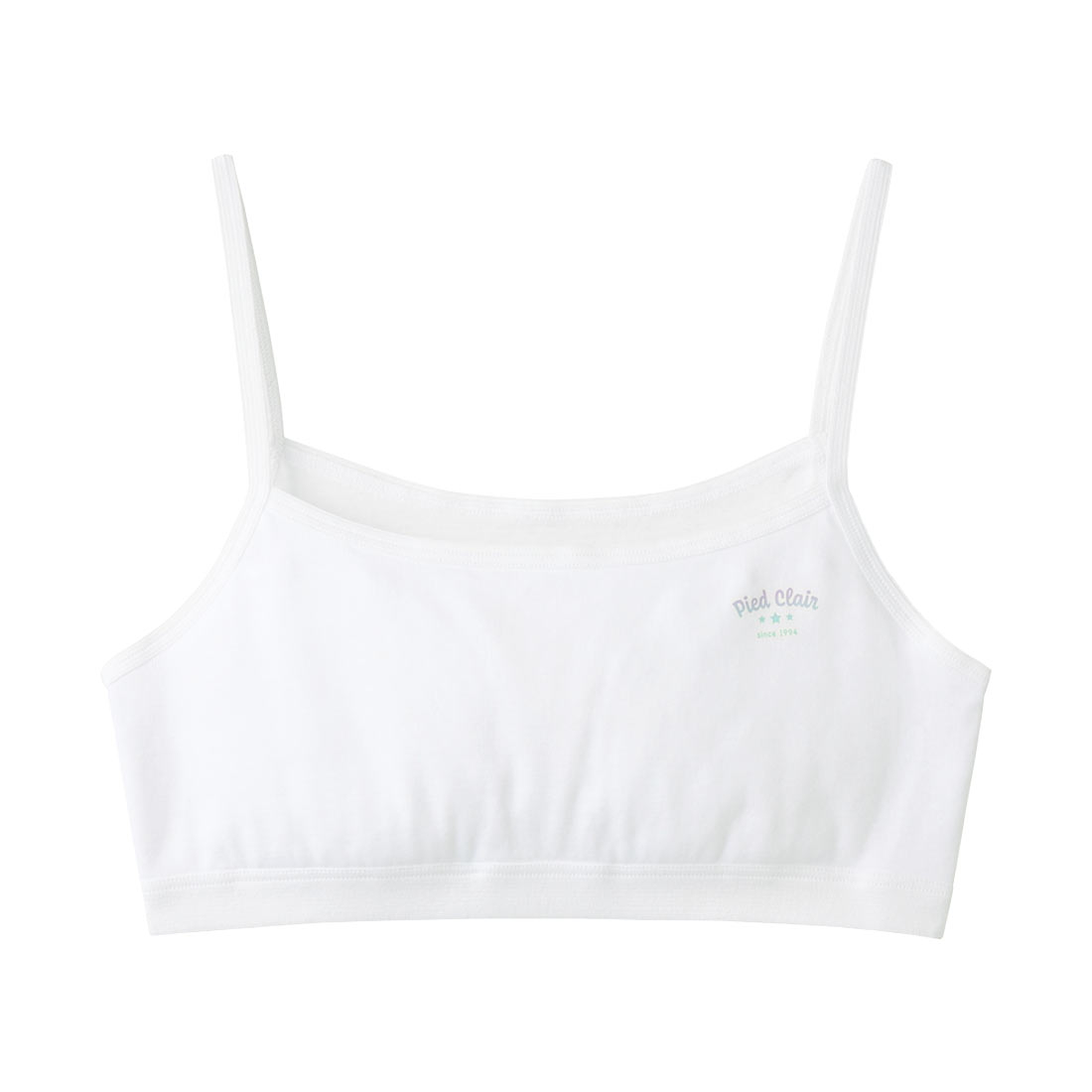 グンゼ GUNZE ピエ クレール pied clair ジュニアブラ ハーフトップ 胸2重パッド付 STAGE1 綿100％ キッズ ジュニア 女の子 女児(WH-ホワイト-140)