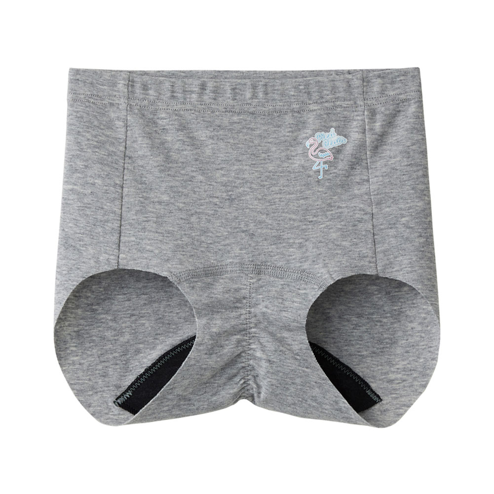 グンゼ GUNZE ピエ クレール pied clair サニタリーショーツ 羽つきナプキン対応 カットオフタイプ 生理用 ジュニア キッズ 単品(HGY-杢グレー-140)