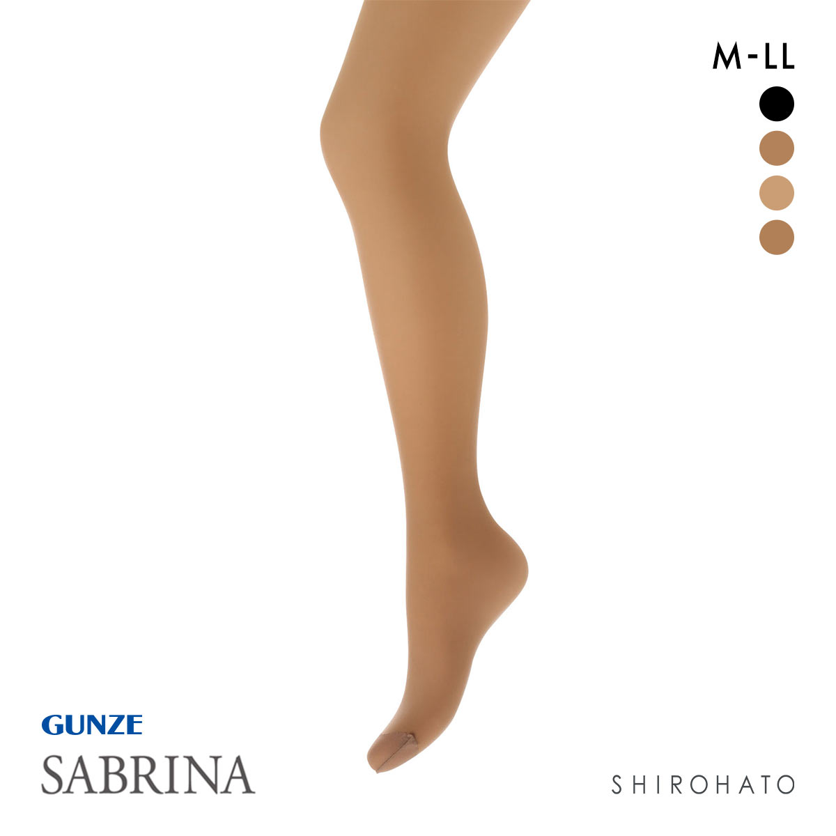 サブリナ SABRINA なめらか肌ざわり ストッキング パンスト 3足組(BR-ブラウン-M-L)