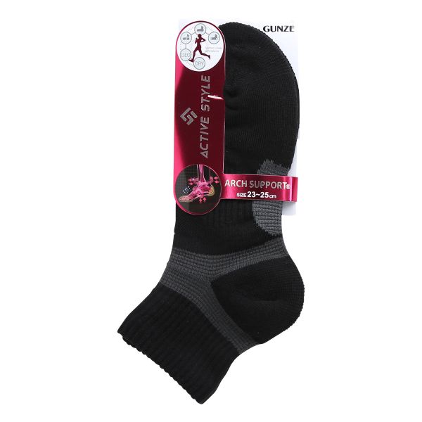 グンゼ GUNZE アクティブスタイル クルー丈 ソックス 靴下 レディース スポーツソックス