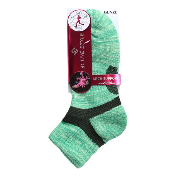 グンゼ GUNZE アクティブスタイル クルー丈 ソックス 靴下 レディース スポーツソックス