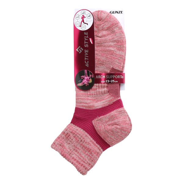 グンゼ GUNZE アクティブスタイル クルー丈 ソックス 靴下 レディース スポーツソックス