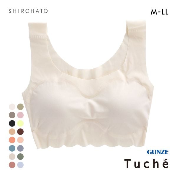 グンゼ GUNZE トゥシェ Tuche 縫い目ZERO 完全無縫製 ハーフトップ レディース ノンワイヤー ブラジャー ワイヤレスブラ 単品
