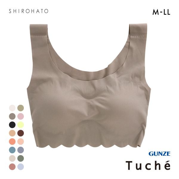 グンゼ GUNZE トゥシェ Tuche 縫い目ZERO 完全無縫製 ハーフトップ レディース ノンワイヤー ブラジャー ワイヤレスブラ 単品