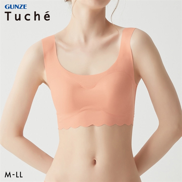 グンゼ GUNZE トゥシェ Tuche 縫い目ZERO 完全無縫製 ハーフトップ レディース ノンワイヤー ブラジャー ワイヤレスブラ 単品