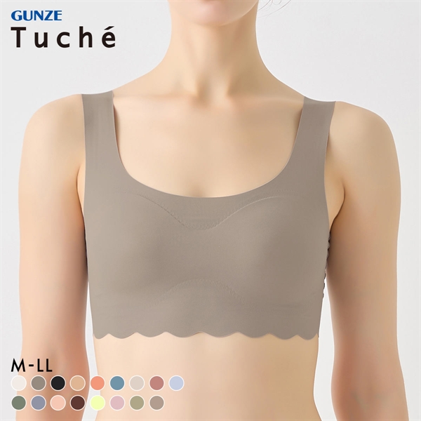 グンゼ GUNZE トゥシェ Tuche 縫い目ZERO 完全無縫製 ハーフトップ レディース ノンワイヤー ブラジャー ワイヤレスブラ 単品
