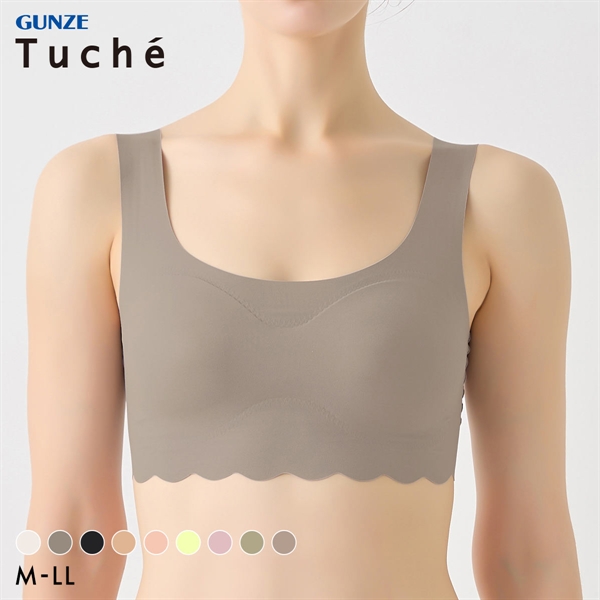 グンゼ GUNZE トゥシェ Tuche 縫い目ZERO 完全無縫製 ハーフトップ レディース ノンワイヤー ブラジャー ワイヤレスブラ 単品