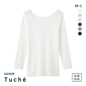 グンゼ GUNZE トゥシェ Tuche 着るコスメ 8分袖インナー 綿100％ 天然美容成分配合