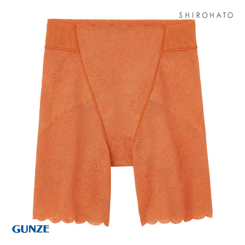 グンゼ GUNZE トゥシェ Tuche ミューズメーカー MUSE MAKER くびれくっきり ロングガードル お腹押さえ ヒップアップ(OR-オレンジ-M)