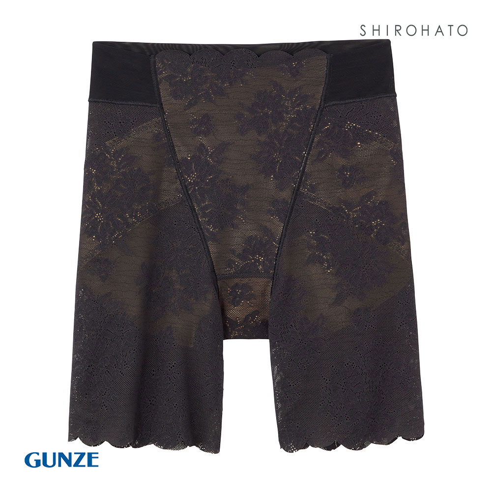 グンゼ GUNZE トゥシェ Tuche ミューズメーカー MUSE MAKER くびれくっきり ロングガードル お腹押さえ ヒップアップ(BK-ブラック-M)