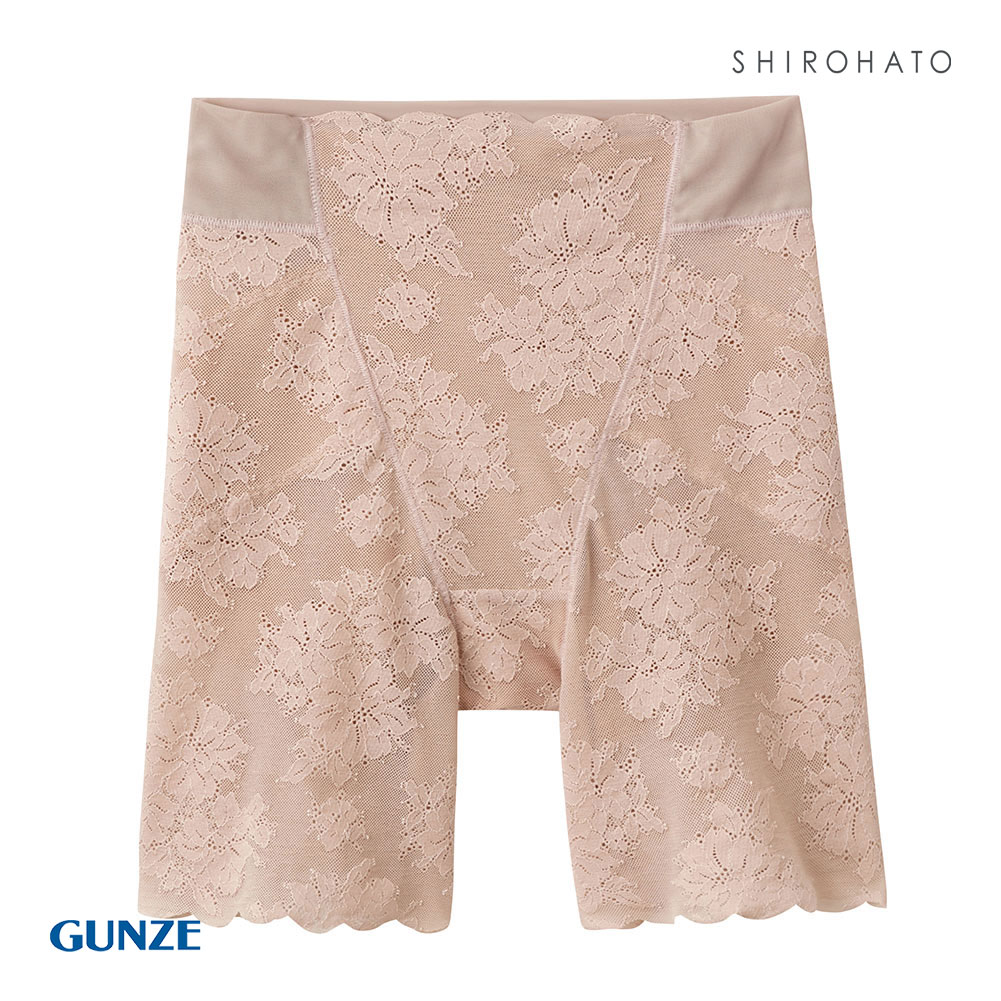 グンゼ GUNZE トゥシェ Tuche ミューズメーカー MUSE MAKER くびれくっきり ロングガードル お腹押さえ ヒップアップ(LBR-薄ブラウン-M)