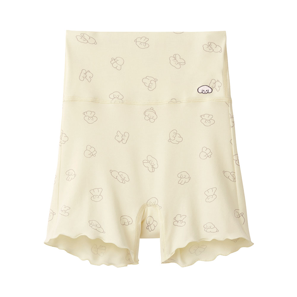 グンゼ GUNZE トゥシェ Tuche NIGHT ハラマキ付 ショーツ レディース 腹巻 1分丈 レーヨン混(CR-クリーム-M)