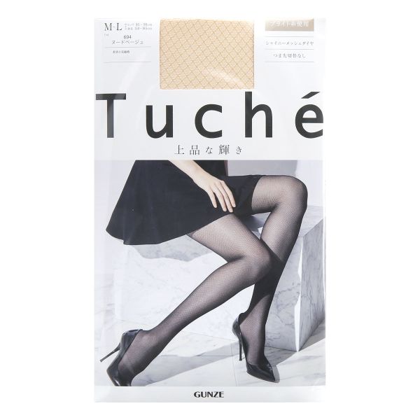 グンゼ GUNZE トゥシェ Tuche シャイニーメッシュダイヤ ストッキング 日本製