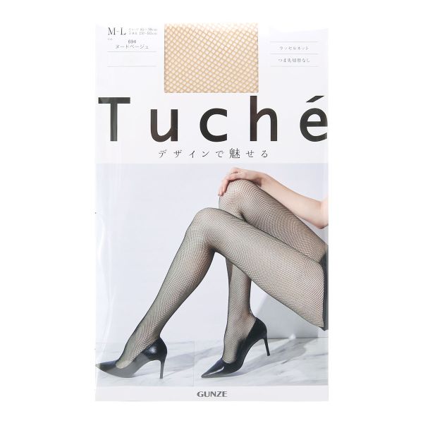 グンゼ GUNZE トゥシェ Tuche デザインで魅せる ラッセルネット ストッキング パンスト