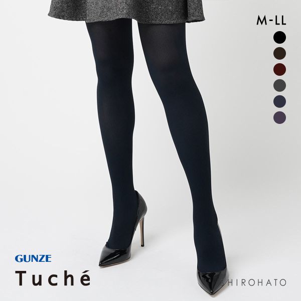 グンゼ GUNZE トゥシェ Tuche スニーカータイツ リブ 60デニール