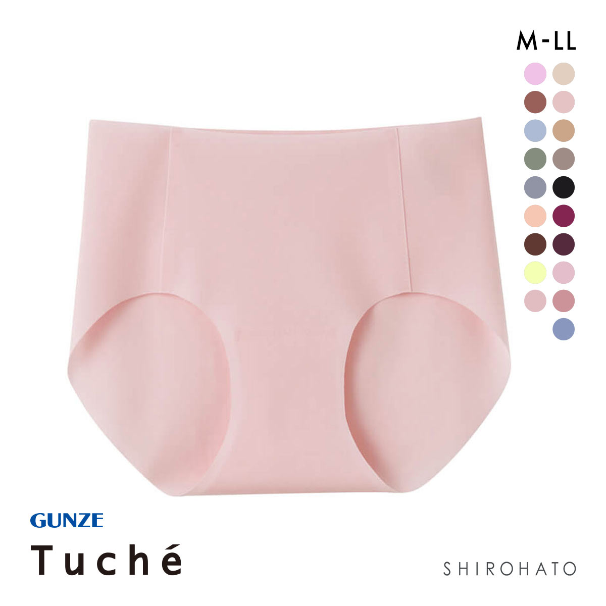 グンゼ GUNZE トゥシェ Tuche 縫い目0 ハーフショーツ(LPI-薄ピンク-M)