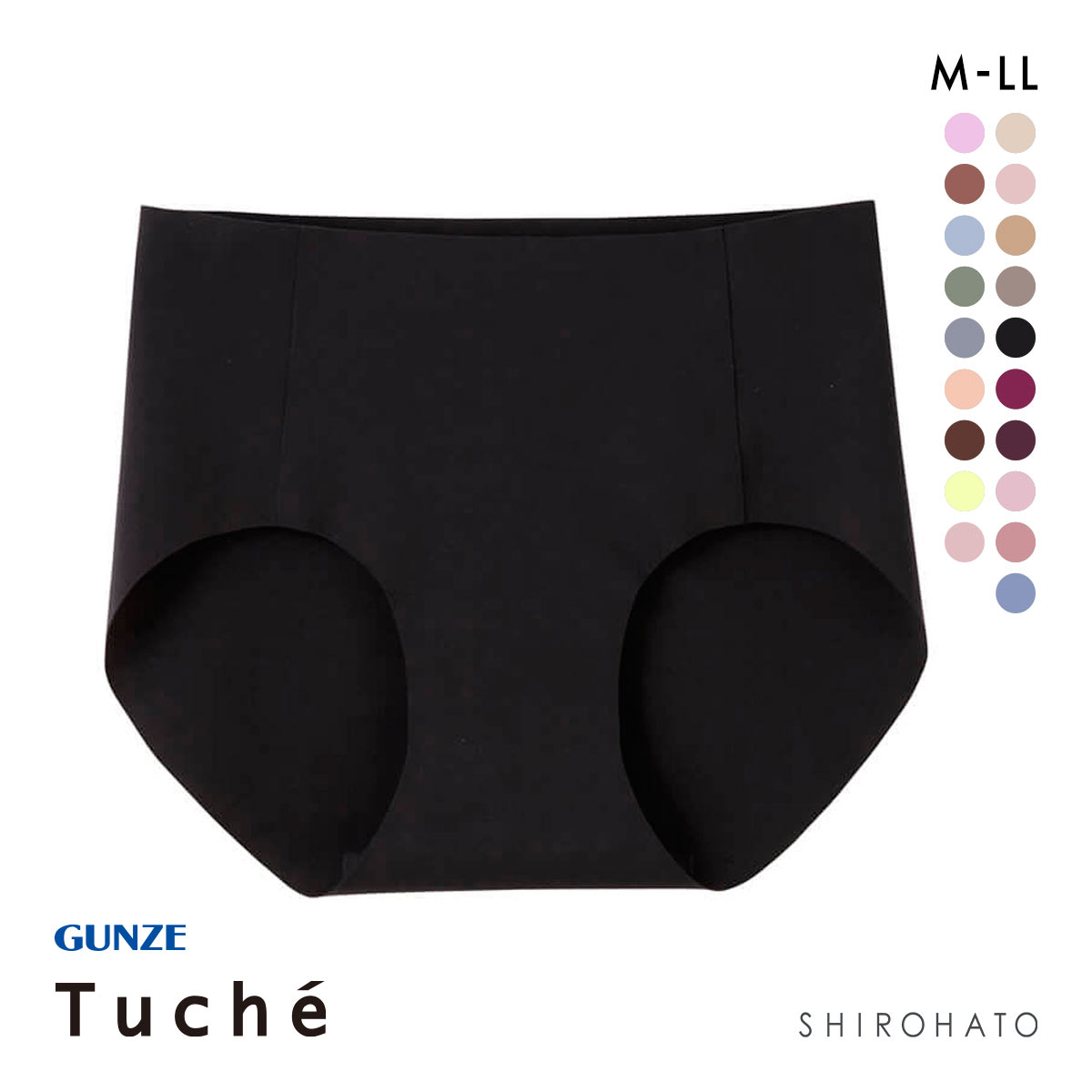 グンゼ GUNZE トゥシェ Tuche 縫い目0 ハーフショーツ(BK-ブラック-M)