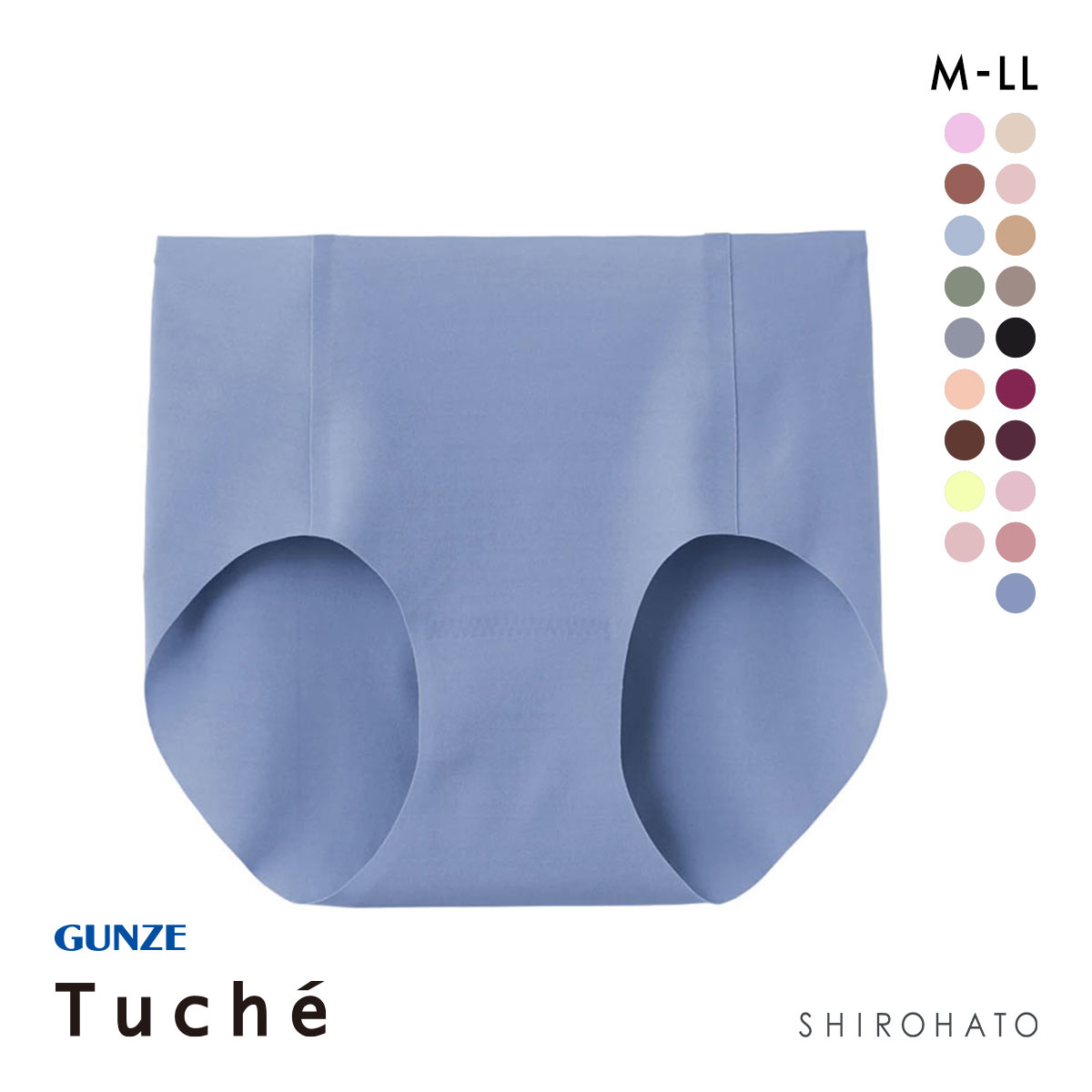 グンゼ GUNZE トゥシェ Tuche 縫い目0 ハーフショーツ(LBU-薄ブルー-M)