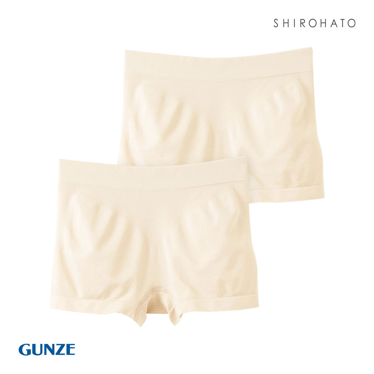 グンゼ GUNZE トゥシェ Tuche 3D立体成型編み ボクサー 一分丈 ショーツ 2枚セット(PAB-ペールベージュ-M)