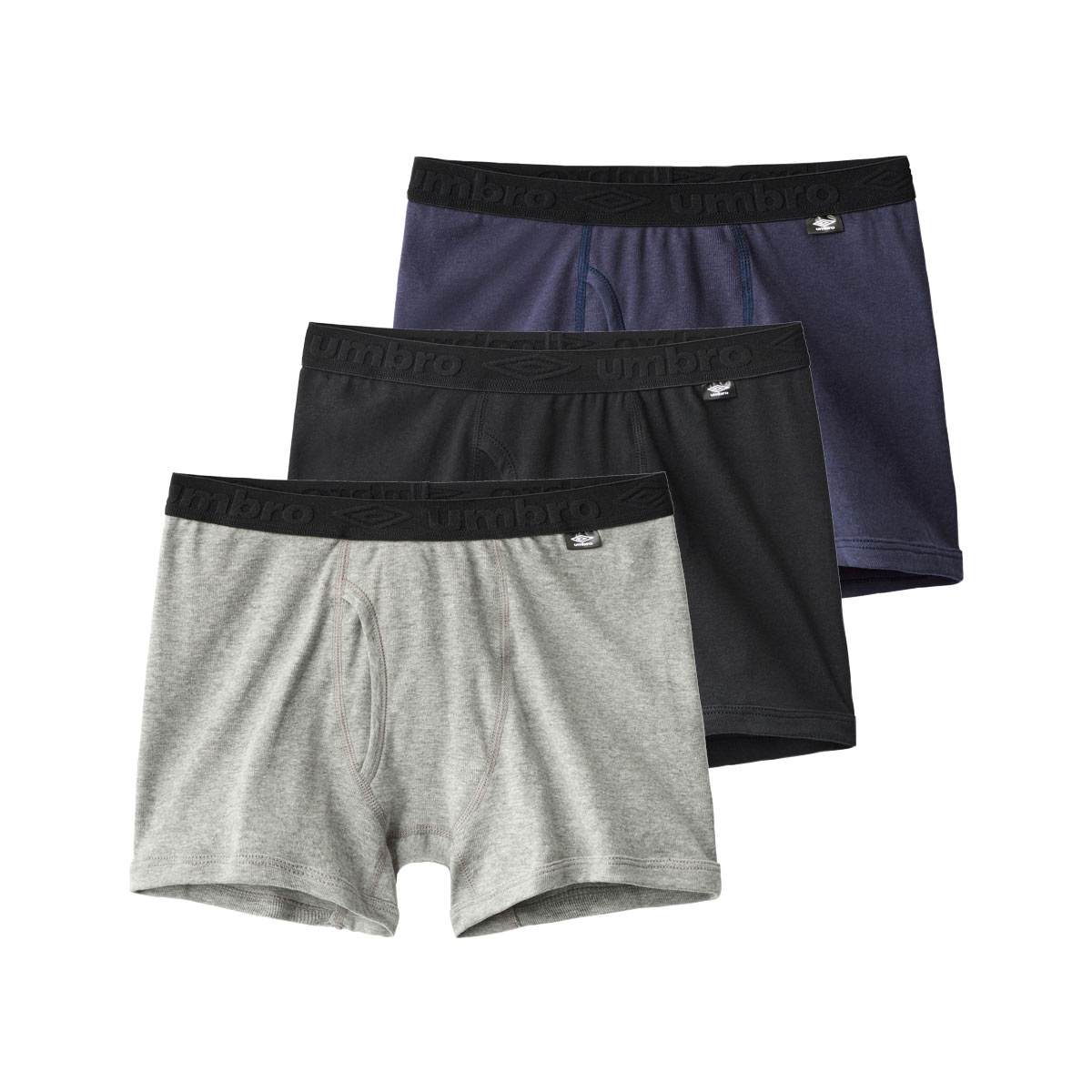 アンブロ UMBRO 3P キッズ ジュニア 男の子 男児 ボクサーパンツ 3枚組 前あき 140-170(Set-140)