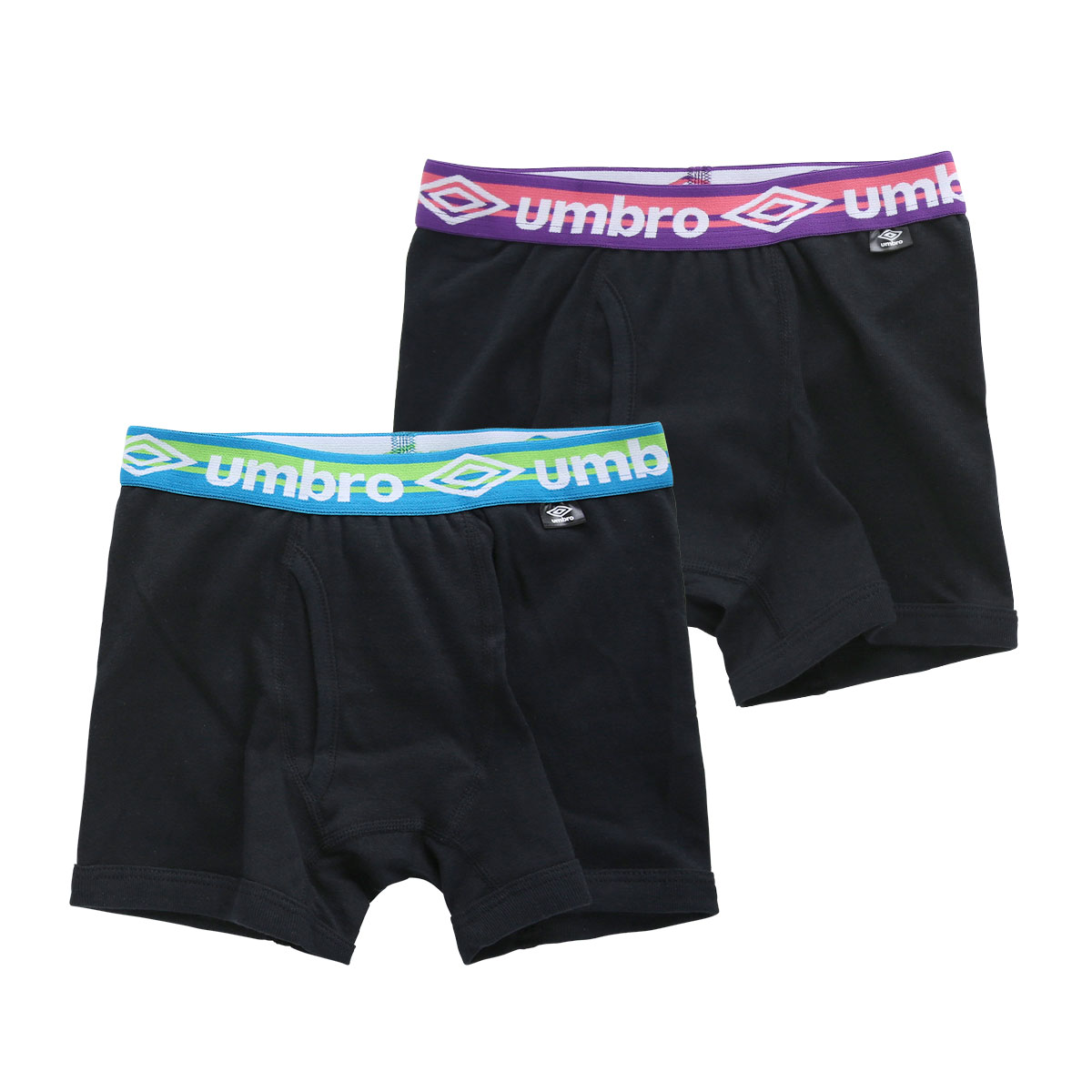 アンブロ UMBRO キッズ ジュニア ボクサーパンツ 2枚セット 男の子 前あき 綿100％(Set-140)