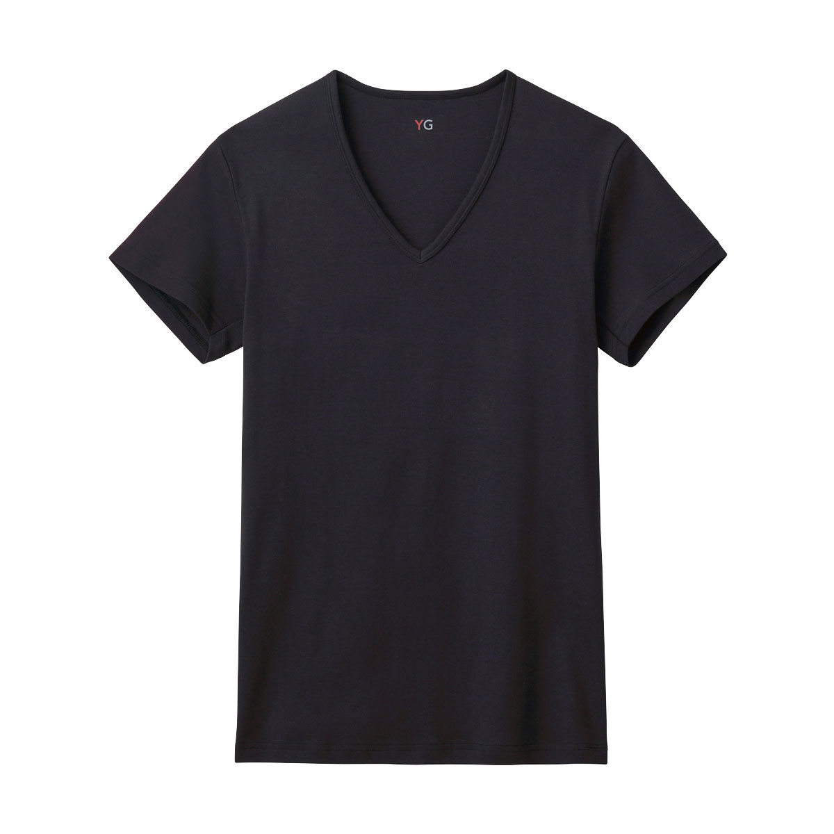 グンゼ GUNZE ワイジー YG ネクストラ NextRA+ DRY∞DEO Vネック Tシャツ メンズ 半袖 綿100％ 吸汗速乾 汗臭ケア(BK-ブラック-M)