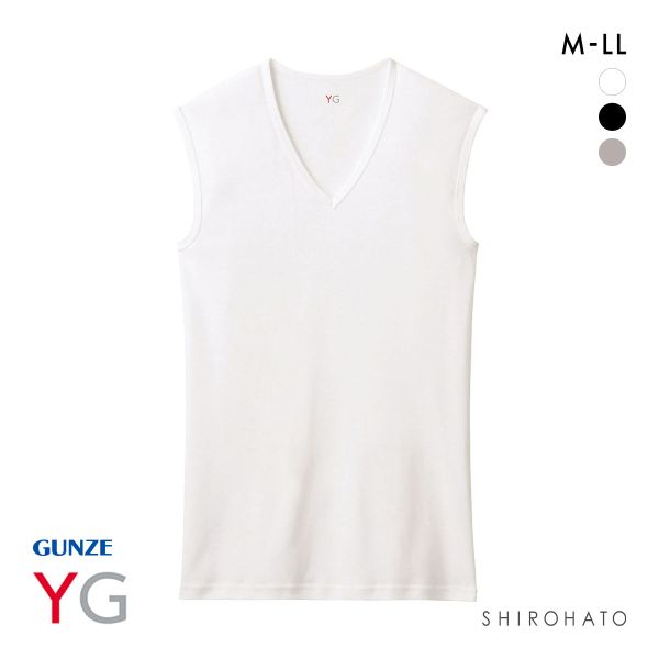 グンゼ GUNZE ワイジー YG ネクストラ NextRA+ DRY∞DEO Vネック スリーブレスシャツ メンズ 綿100％ 吸汗速乾 汗臭ケア ノースリーブ