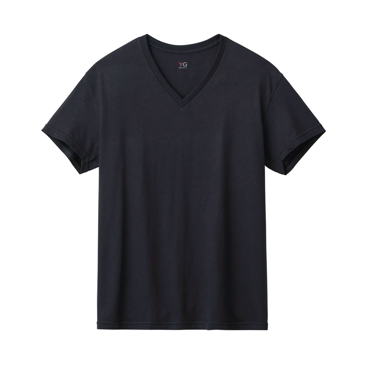 グンゼ GUNZE ワイジー YG ネクストラ NextRA+ DRY∞DEO Vネック 半袖 Tシャツ メンズ 綿100％ 天竺 吸汗速乾 汗臭ケア(BK-ブラック-M)