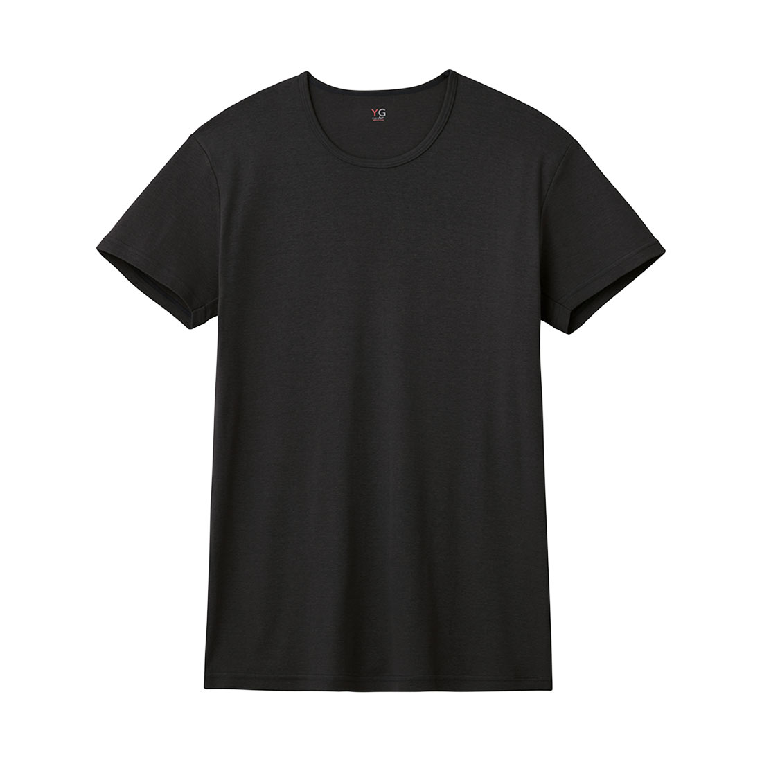 グンゼ GUNZE ワイジー YG ネクストラ NextRA+ WARM∞DEO クルーネック Tシャツ メンズ 半袖 綿100％ 発熱綿 抗菌ブロック(BK-ブラック-M)