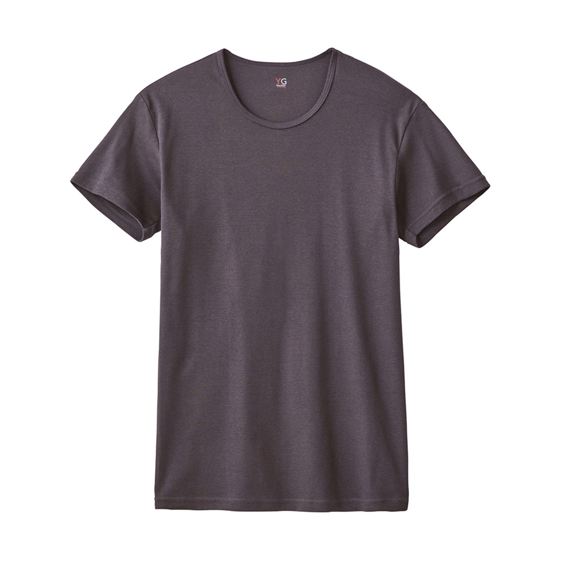 グンゼ GUNZE ワイジー YG ネクストラ NextRA+ WARM∞DEO クルーネック Tシャツ メンズ 半袖 綿100％ 発熱綿 抗菌ブロック(CGY-チャコールグレー-M)
