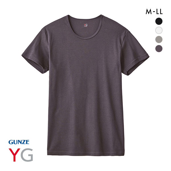 グンゼ GUNZE ワイジー YG ネクストラ NextRA+ WARM∞DEO クルーネック Tシャツ メンズ 半袖 綿100％ 発熱綿 抗菌ブロック
