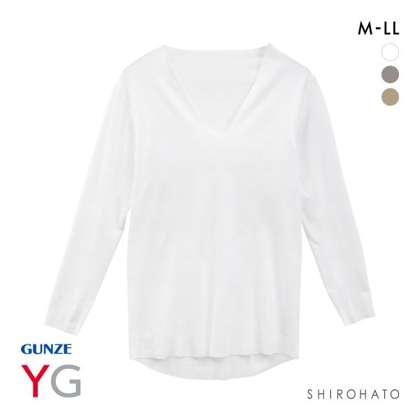 グンゼ ワイジー Vネック ロングスリーブシャツ GUNZE YG