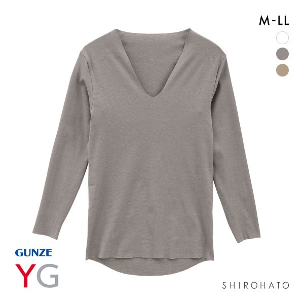 グンゼ ワイジー Vネック ロングスリーブシャツ GUNZE YG