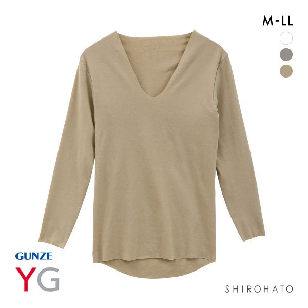 グンゼ ワイジー Vネック ロングスリーブシャツ GUNZE YG
