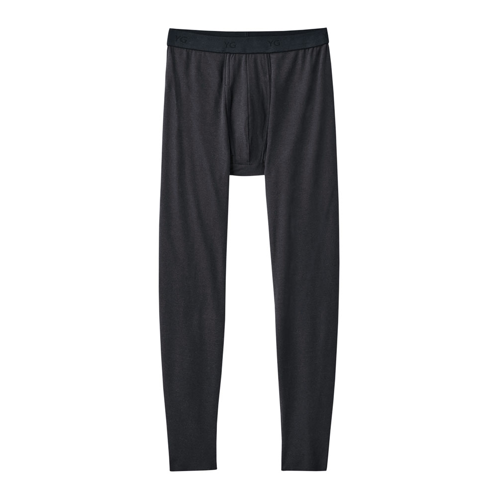 グンゼ GUNZE ワイジー YG 持続天然発熱 タイツ レギンス メンズ ボトムス インナー 切りっぱなし 抗菌防臭 前開き(BK-ブラック-M)