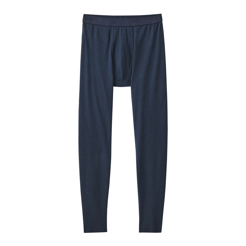 グンゼ GUNZE ワイジー YG 持続天然発熱 タイツ レギンス メンズ ボトムス インナー 切りっぱなし 抗菌防臭 前開き(DNV-濃ネイビー-M)