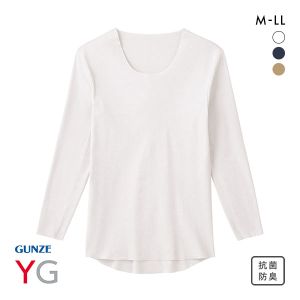 グンゼ GUNZE ワイジー YG ネクストラ NextRA+ WARM∞DEO 切りっぱなし クルーネック ロングスリーブ シャツ メンズ