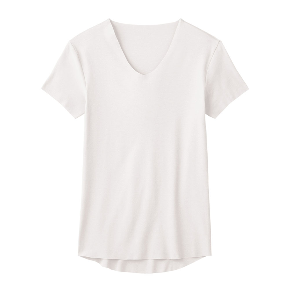グンゼ GUNZE ワイジー YG ネクストラ NextRA+ WARM∞DEO 切りっぱなし Vネック Tシャツ メンズ 半袖 インナー 発熱綿(WH-ホワイト-M)